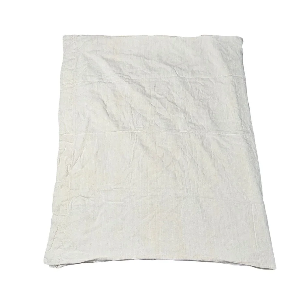 Quince Raw Silk Curtain Panel Pair 48x84 Off-White Excellent Cotton Lined Luxury